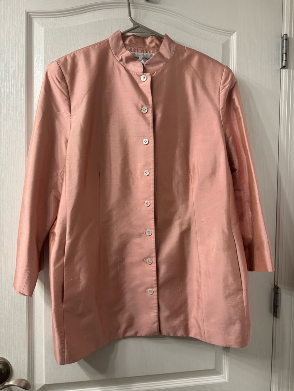 Rena Rowan Silk Button-Down in Dusty Pink